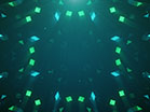 Crystal Patterns Teal Green