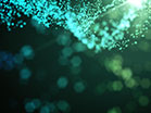 Particle Ribbons Green Fade