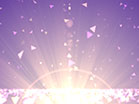 Spring Shapes Gold Purple