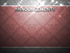Particle Pattern Announcements