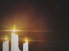 Winter Light Candles Close