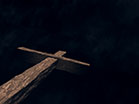Crucifixion Cross Night Clouds