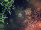 Christmas Glow Snowflakes Red Green