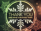 Christmas Glow Snowflakes Thank You