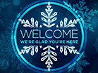 Christmas Glow Snowflakes Welcome