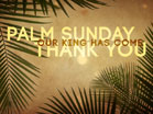 Palm Branches Thank You