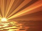 Digital Waves Summer Sunset