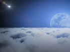 Flying Over Clouds Night
