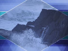 Prism Waves Crashing Rocks