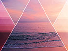 Prism Waves Warm Sunset
