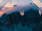 Sunset Aerial Dark Peaks