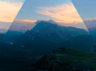 Sunset Aerial Mountain Flight