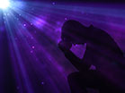 Fog Rays Prayer Kneeling