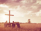 Worship Field Group Kneeling Cross