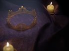 Crown Candles Fabric