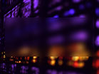 Stained Glass Purple Gold Blur