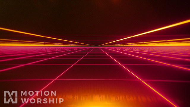 Synthwave Orange Pink Grid