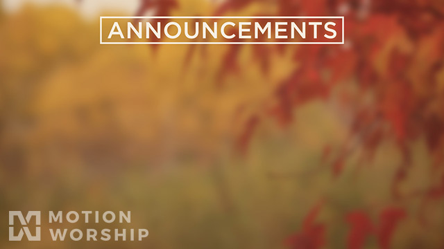 Fall Colors Announcements