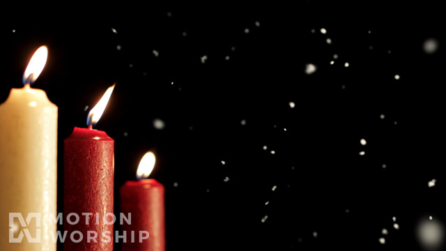 Christmas Candles Snow