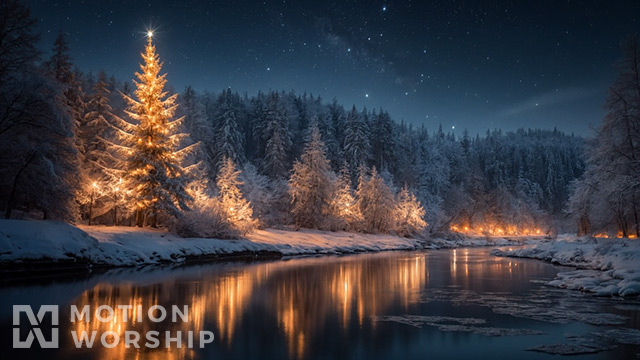 Christmas Glow Night River