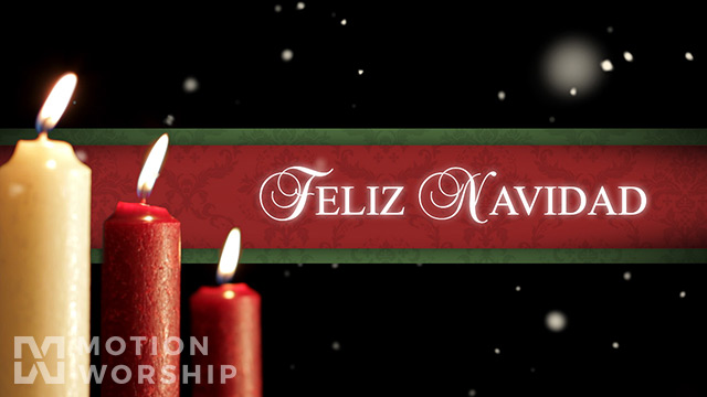 Feliz Navidad Velas Nieve