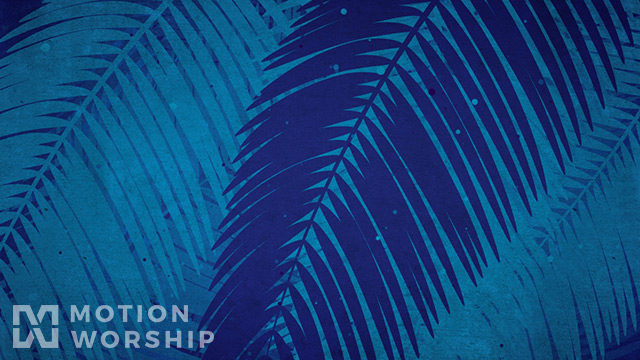 Palm Sunday Watercolors Blue Zoom