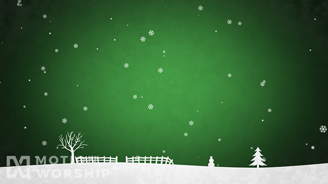 Winter Snow Green Scrolling