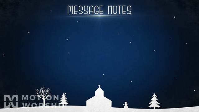 Winter Snow Message Notes