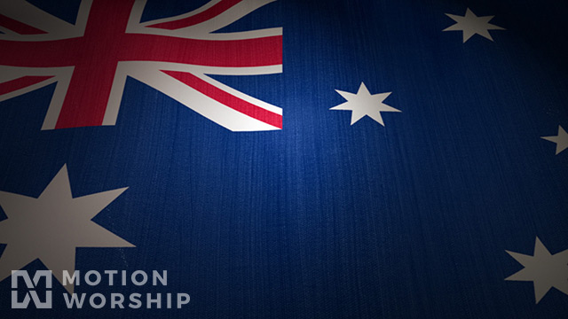 Australia Flag Waving