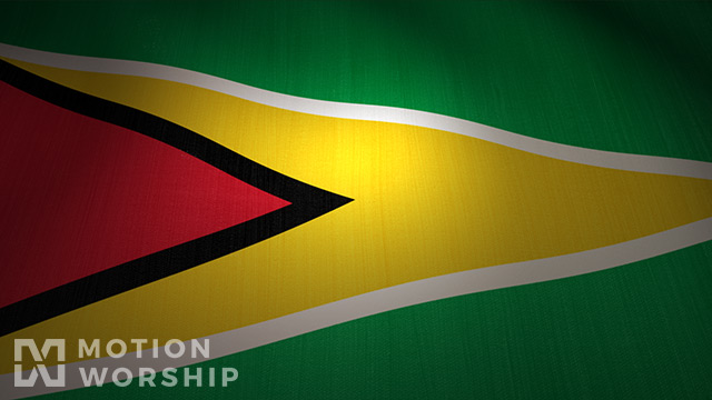 Guyana Flag Waving