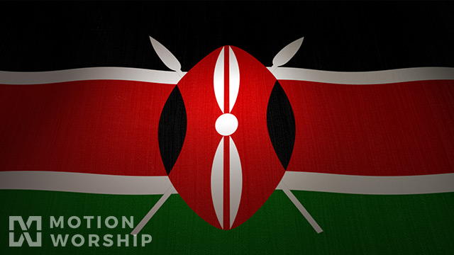 Kenya Flag Waving
