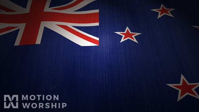 New Zealand Flag Waving