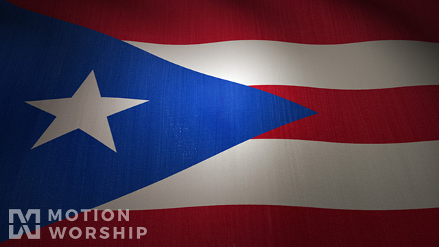 Puerto Rico Flag Waving