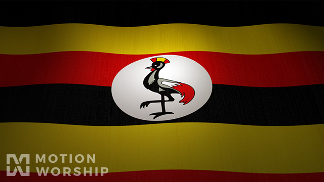 Uganda Flag Waving