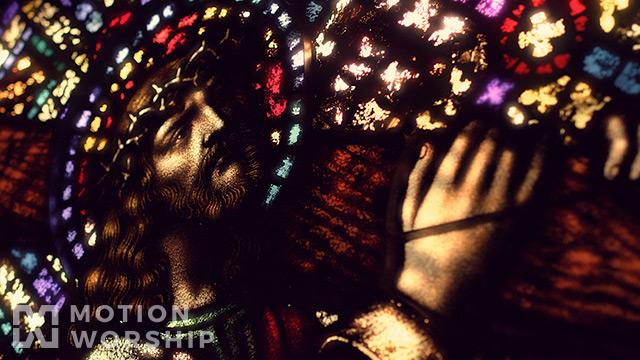 Stained Glass Jesus Cross