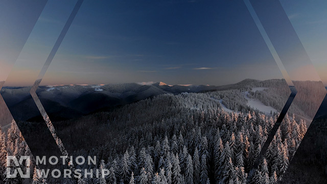 Epic Winter Aerial Snowy Trees