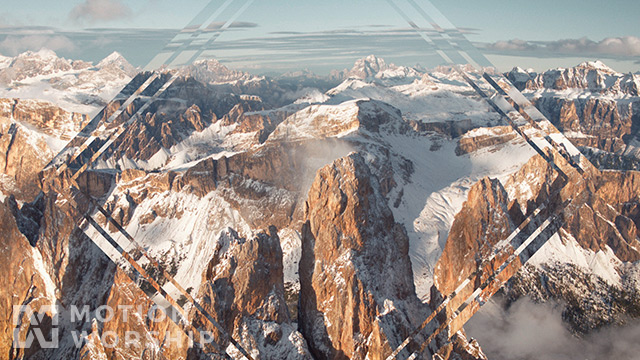 Majestic Aerial Snowy Mountains