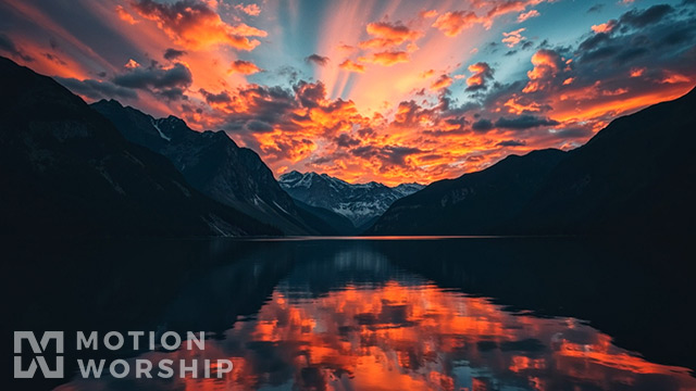 Mountain Lake Cinematic Sunset