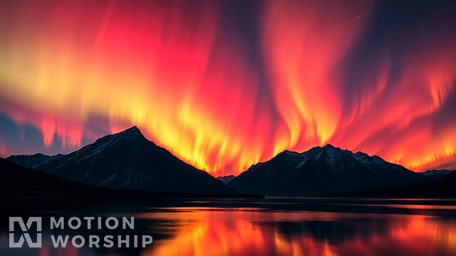 Mountain Lake Fire Aurora