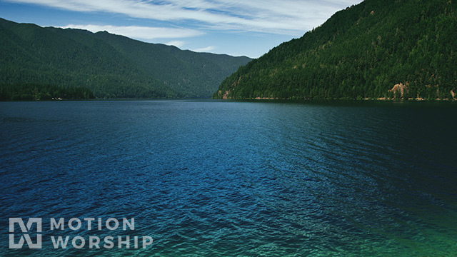 Mountain Pines Vibrant Lake