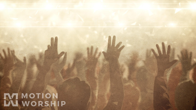 Worship Crowd Hands Gold Fast