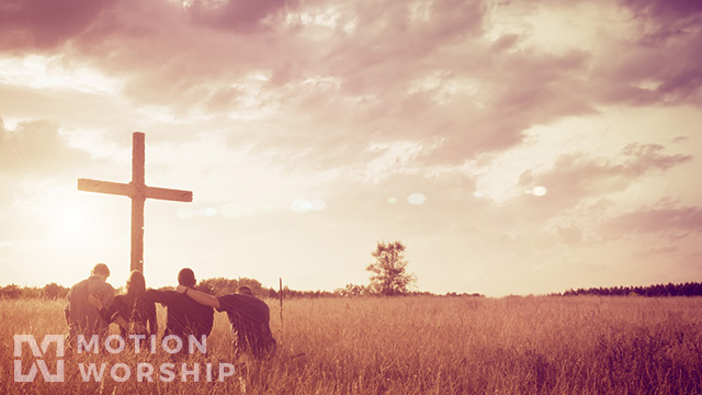 Worship Field Group Kneeling Cross