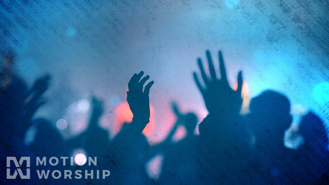 Worship Group Hands Blue Filtered
