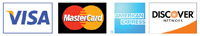 Visa, Mastercard, American Express, Discover