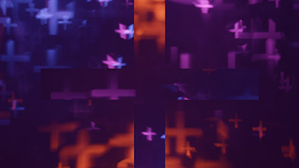 Bokeh Shapes Colorful Crosses