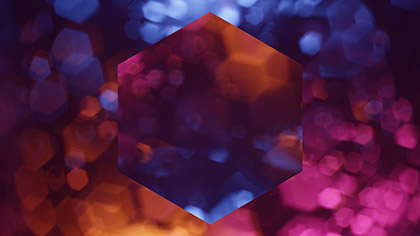 Bokeh Shapes Colorful Hexagons Reflected