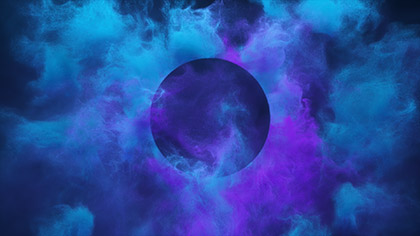 Color Blast Purple Teal Circle