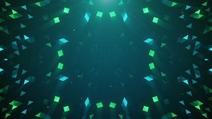 Crystal Patterns Teal Green