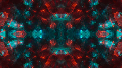 Diffraction Red Blue Kaleidoscope