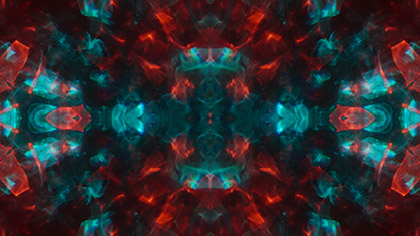 Diffraction Red Blue Kaleidoscope